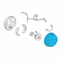 OEM Toyota Corolla Brake Drum Diagram - 42431-02230