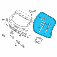 OEM 2016 Hyundai Tucson Weatherstrip-Tail Gate Opening Diagram - 87321-D3000
