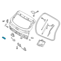 OEM Hyundai Tucson Outside Handle & Lock Assembly-Trunk Lid Diagram - 81260-D3000