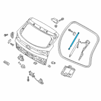 OEM 2020 Hyundai Tucson LIFTER Assembly-Tail Gate, RH Diagram - 81781-D3002