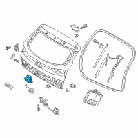 OEM 2020 Kia Sportage Tail Gate Latch Assembly Diagram - 81230D3000