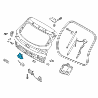 OEM Hyundai Tail Gate Latch Assembly Diagram - 81230-D3000