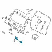 OEM 2021 Hyundai Tucson Power Tail Gate Power Latch Assembly Diagram - 81230-D3100