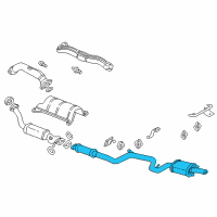 OEM 2004 Chevrolet Impala Exhaust Muffler Assembly (W/ Exhaust Pipe & Tail Pipe) Diagram - 15144838