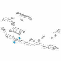 OEM 2013 Chevrolet Impala Converter & Pipe Hanger Diagram - 10056770