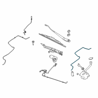 OEM 2015 Lincoln MKT Washer Hose Diagram - 8G1Z-17A605-A