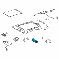 OEM Toyota Camry Dome Lamp Diagram - 81360-07040-B2