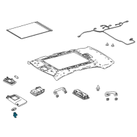 OEM 2022 Toyota Avalon Sunvisor Holder Diagram - 74348-04030-E0