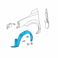 OEM Buick Terraza Fender Liner Diagram - 15247661