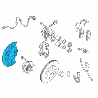 OEM 2011 Infiniti QX56 Front Brake-Backing Plate Dust Splash Shield Diagram - 41151-1LA0A