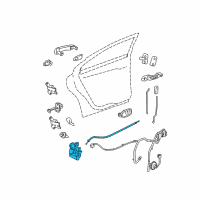 OEM Saturn Aura Rear Side Door Lock Assembly Diagram - 15885951