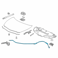 OEM Acura Wire Assembly, Hood Diagram - 74130-TZ5-A00