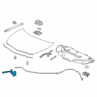 OEM Acura MDX Lock Assembly, Hood Diagram - 74120-TZ5-506