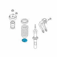 OEM 2010 BMW X5 Front Lower Spring Pad Diagram - 31-33-6-857-002