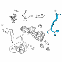 OEM 2016 BMW 535d Plastic Filler Pipe Diagram - 16-11-7-205-700