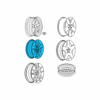 OEM Chevrolet Malibu Wheel, Alloy Diagram - 9596799