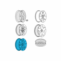 OEM 2008 Chevrolet Malibu Wheel, Alloy Diagram - 9596801