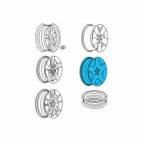 OEM 2006 Chevrolet Malibu 18X7 Aluminum Wheel Rim. Diagram - 9595927