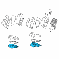 OEM 2019 Lexus ES350 Pad, FR Seat Cushion Diagram - 71511-06B50