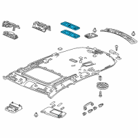 OEM 2014 Acura MDX Overhead Lamp Lens Diagram - 34404-TZ5-A01ZB