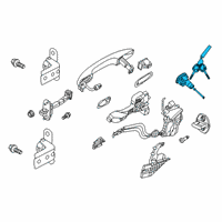 OEM Kia Soul Door Key Sub Set, Left Diagram - 81970K0A00