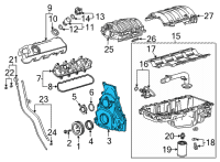 OEM 2022 Chevrolet Camaro Front Cover Diagram - 12691692