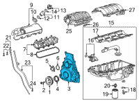 OEM 2015 Chevrolet Corvette Front Cover Diagram - 12691692