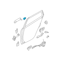 OEM 2012 Hyundai Santa Fe Cover-Rear Door Outside Handle Diagram - 83652-2B000