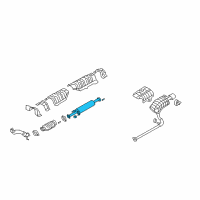 OEM 2010 Hyundai Sonata Center Exhaust Pipe Diagram - 28650-3K570