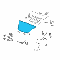 OEM 2010 Acura RL Weatherstrip, Trunk Lid Diagram - 74865-SJA-E01