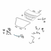 OEM 2007 Acura RL Cable Assembly, Trunk Diagram - 74853-SJA-A01