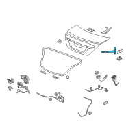 OEM Acura Stay Set, Passenger Side Trunk Open Diagram - 04741-SJA-A10