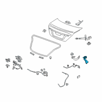 OEM 2010 Acura RL Hinge, Driver Side Trunk Diagram - 68660-SJA-305ZZ