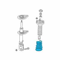 OEM 2016 Lexus ES300h Spring, Coil, Rear Diagram - 48231-06870