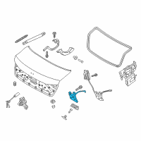 OEM 2015 Hyundai Genesis Trunk Lid Latch Assembly Diagram - 81230-B1000