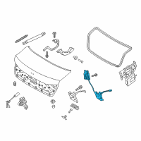 OEM Hyundai Trunk Lid Latch Assembly Diagram - 81230-B1010