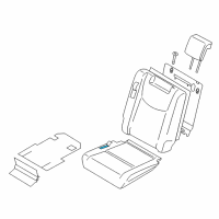 OEM Nissan Quest Pad Assy-4TH Seat Cushion, LH Diagram - 89367-1JA0D