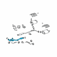 OEM 2011 Lexus ES350 Front Exhaust Pipe Assembly Diagram - 17410-31540