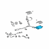 OEM 2011 Toyota Camry Rear Muffler Diagram - 17440-0P021