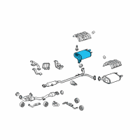OEM 2007 Toyota Camry Rear Muffler Diagram - 17430-31471