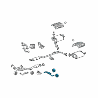 OEM 2010 Toyota Camry Rear Muffler Rear Bracket Diagram - 17508-31050