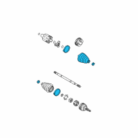 OEM 2009 Cadillac DTS Boot Kit, Front Wheel Drive Shaft Tri-Pot Joint Diagram - 26075586