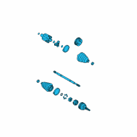 OEM 2005 Cadillac DeVille Front Wheel Drive Shaft Assembly Diagram - 15854365