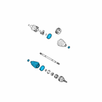 OEM Cadillac DeVille Boot Kit, Front Wheel Drive Shaft Cv Joint Diagram - 26063829