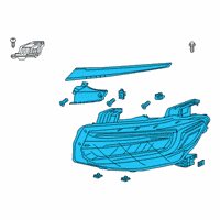 OEM 2021 Honda Insight Headlight Assembly, Passenger Side Diagram - 33100-TXM-A01