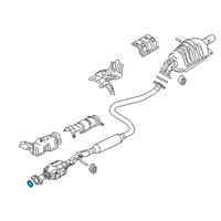 OEM Toyota Converter & Pipe Gasket Diagram - 17451-WB001