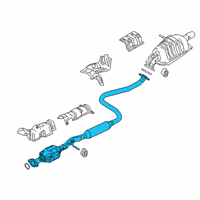 OEM 2020 Toyota Yaris Converter & Pipe Diagram - 17410-WB002