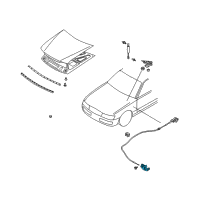 OEM 2003 Infiniti M45 Hood Lock Male Assembly Diagram - 65601-CR900