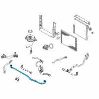 OEM 2011 BMW X5 Radiator Coolant Hose Lower Diagram - 17-12-7-576-378