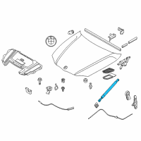 OEM BMW 335i Gas Pressurized Spring Diagram - 51-23-7-129-190